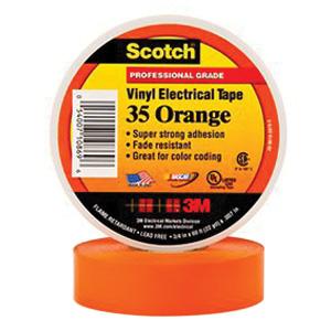 Scotch&reg; Vinyl Color Coding Electrical Tape 35 - Orange